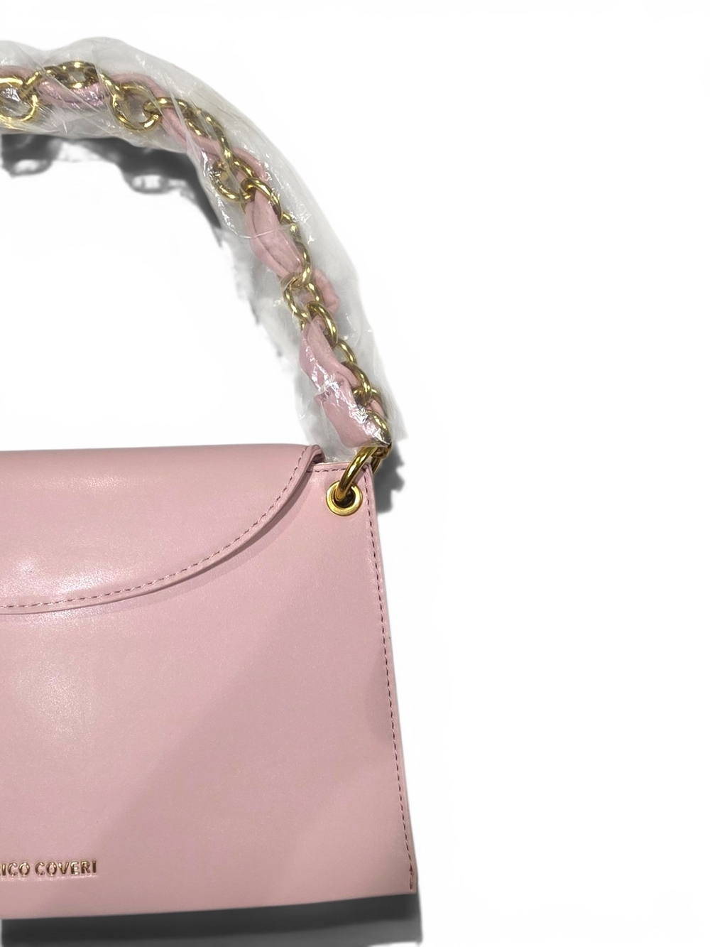 Enrico Coveri Pink Clutch Bag Chain Strap With Cross Body Strap Option 12x7.5x1 - Picture 4 of 13